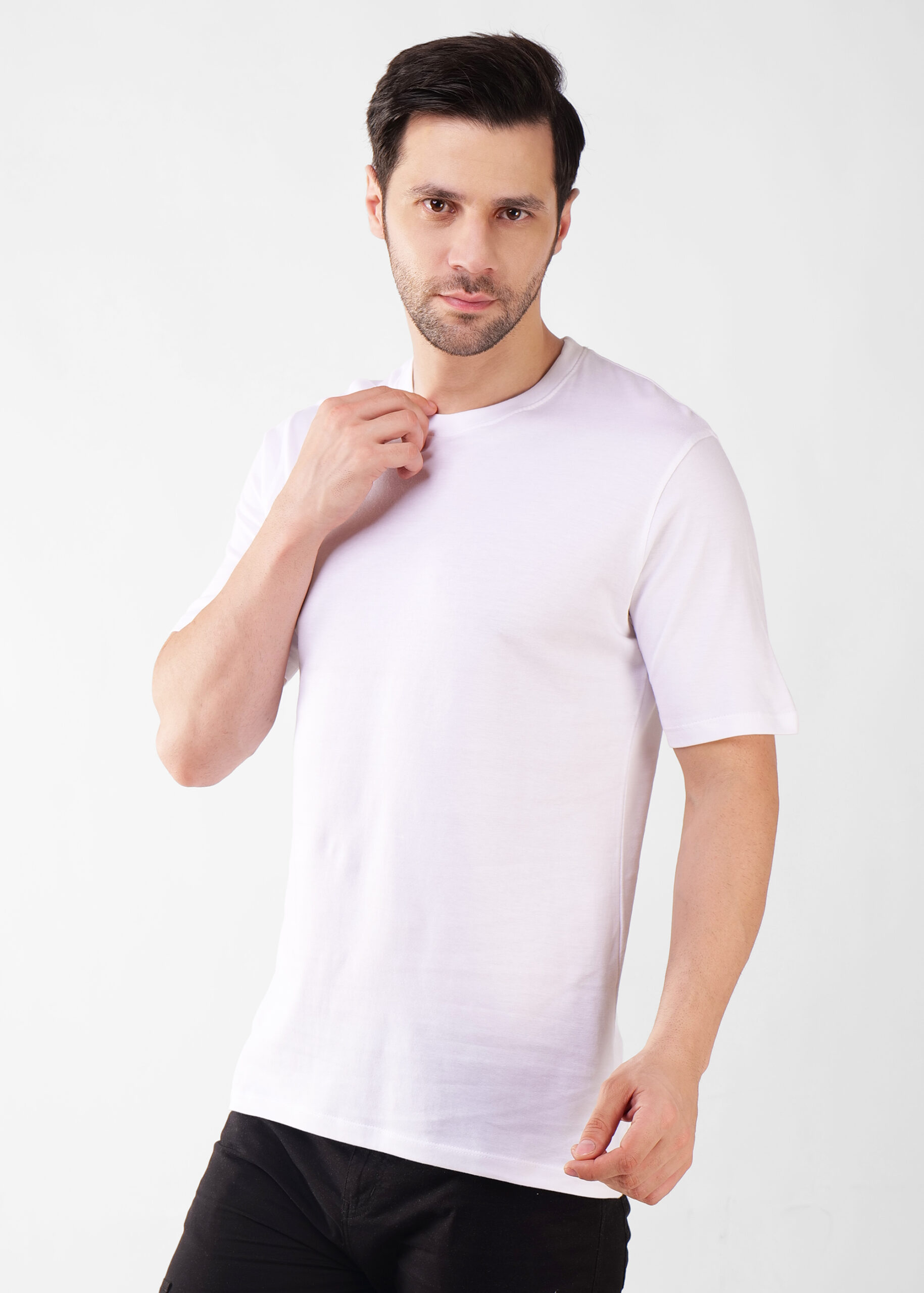 Cotton Plain-Regular Fit - WHITE - Image 2