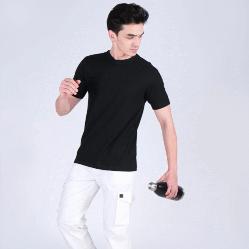 Cotton Plain-Regular Fit - Black