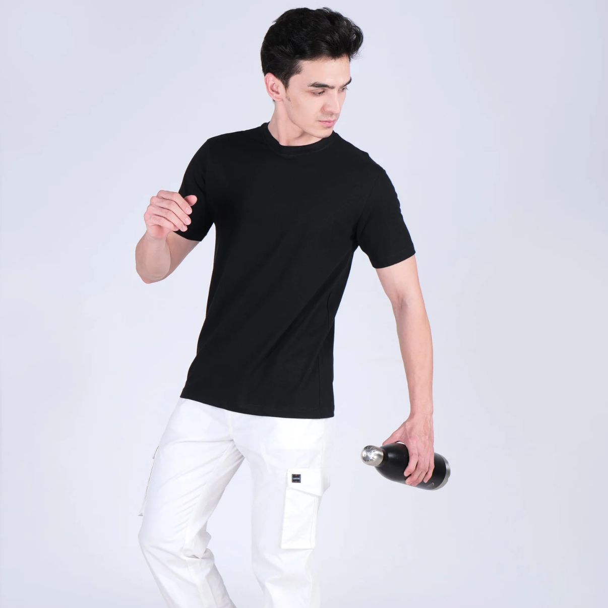 Cotton Plain-Regular Fit - Black
