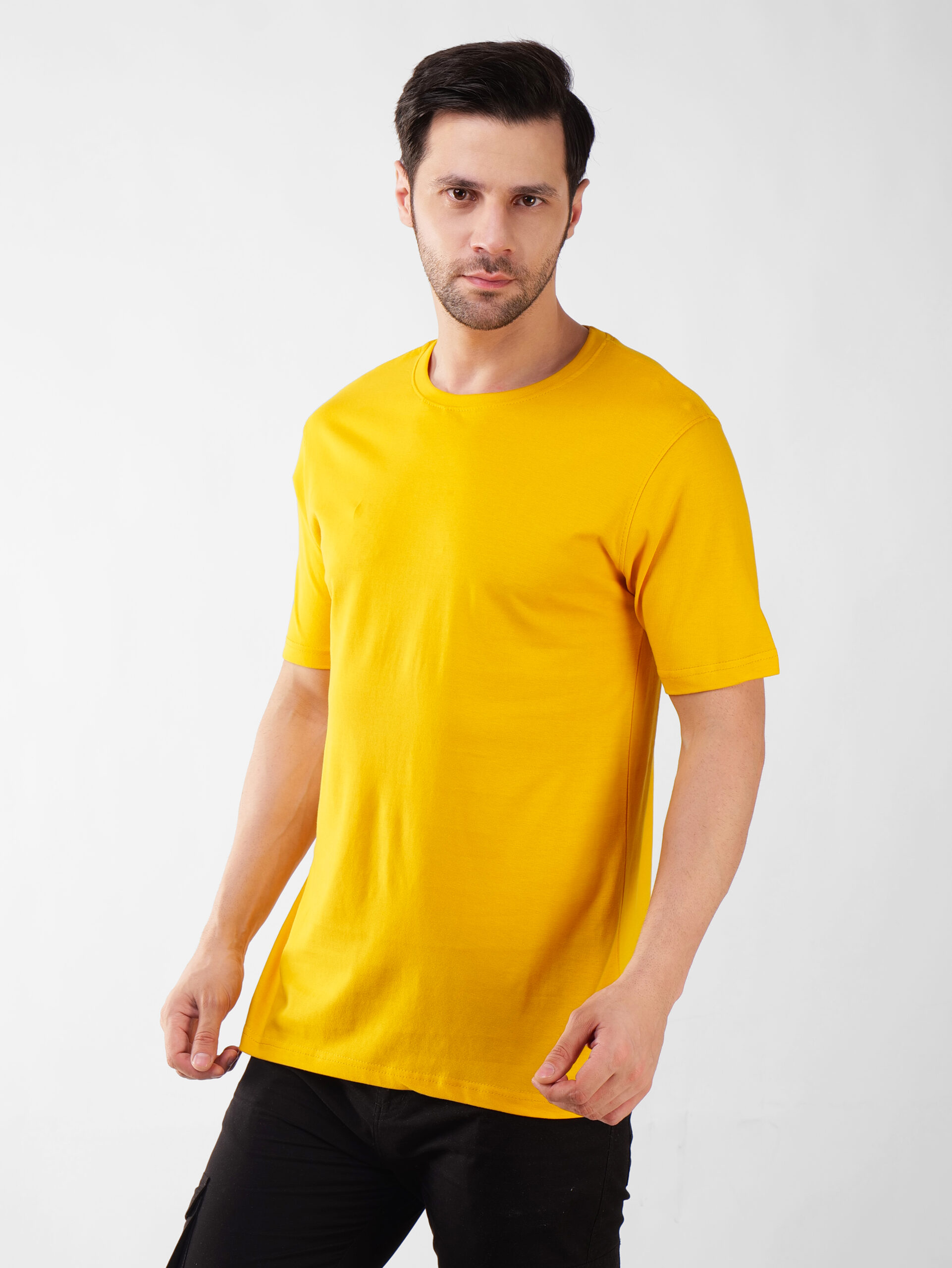 Cotton Plain-Regular Fit - YELLOW - Image 3