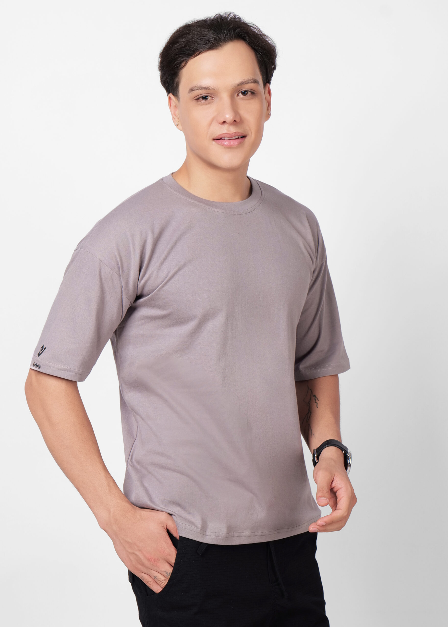 Oversized Solid Heavy Cotton - GRAY - Image 3