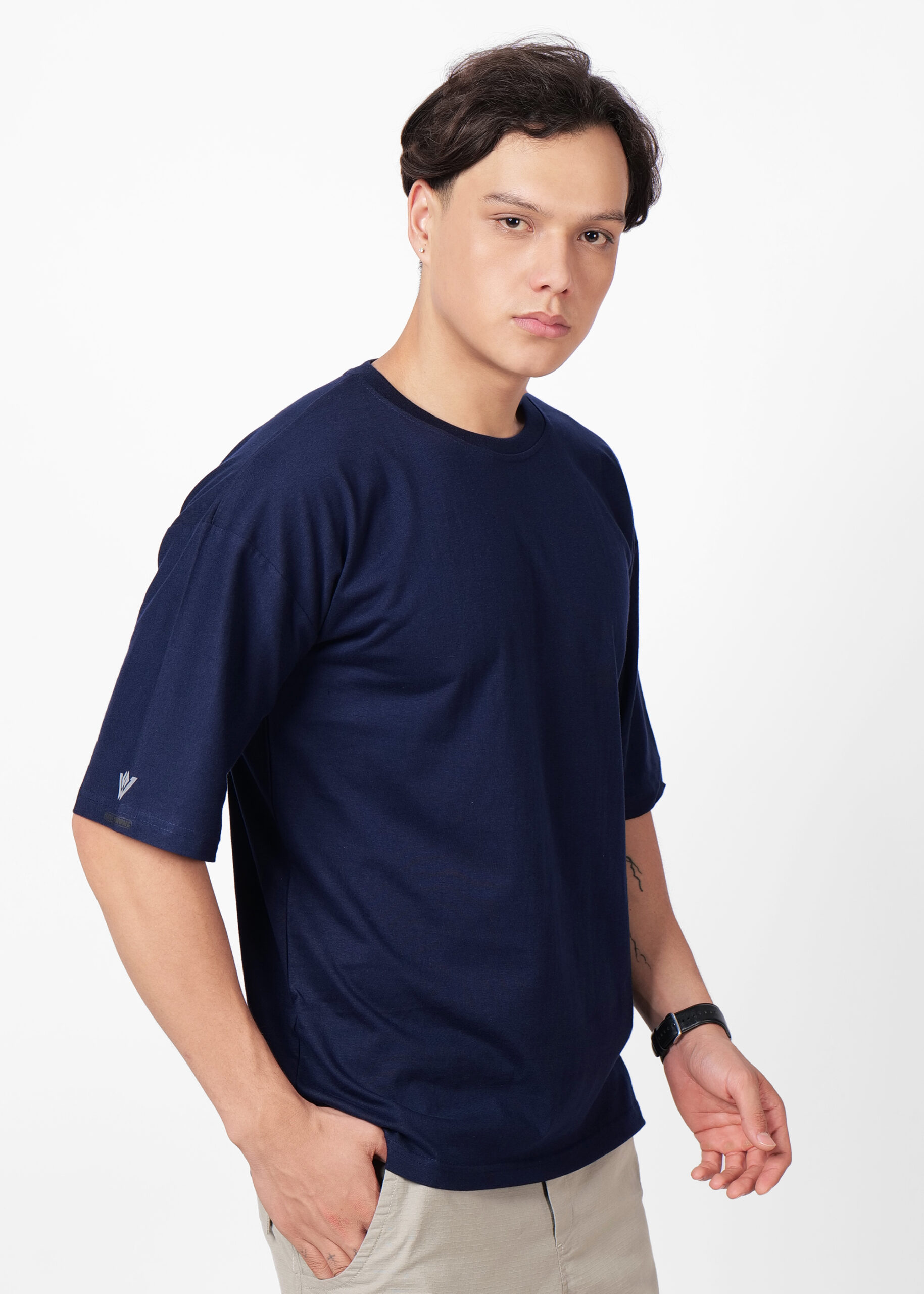 Oversized Solid Heavy Cotton - NAVY BLUE - Image 3