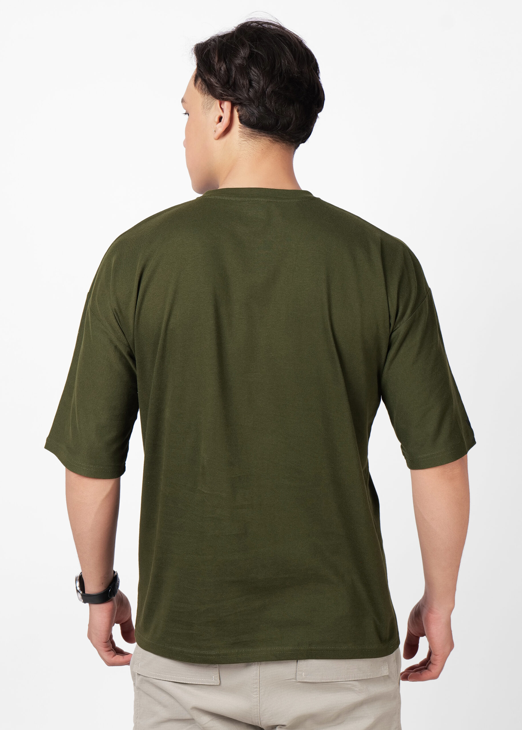Oversized Solid Heavy Cotton - ARMY GREEN - Image 4