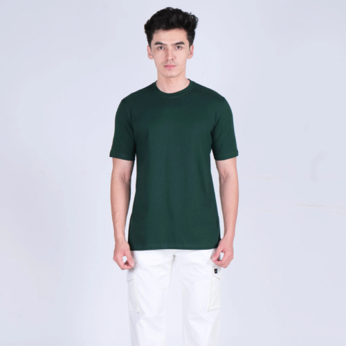 Cotton Plain-Regular Fit - BOTTEL GREEN