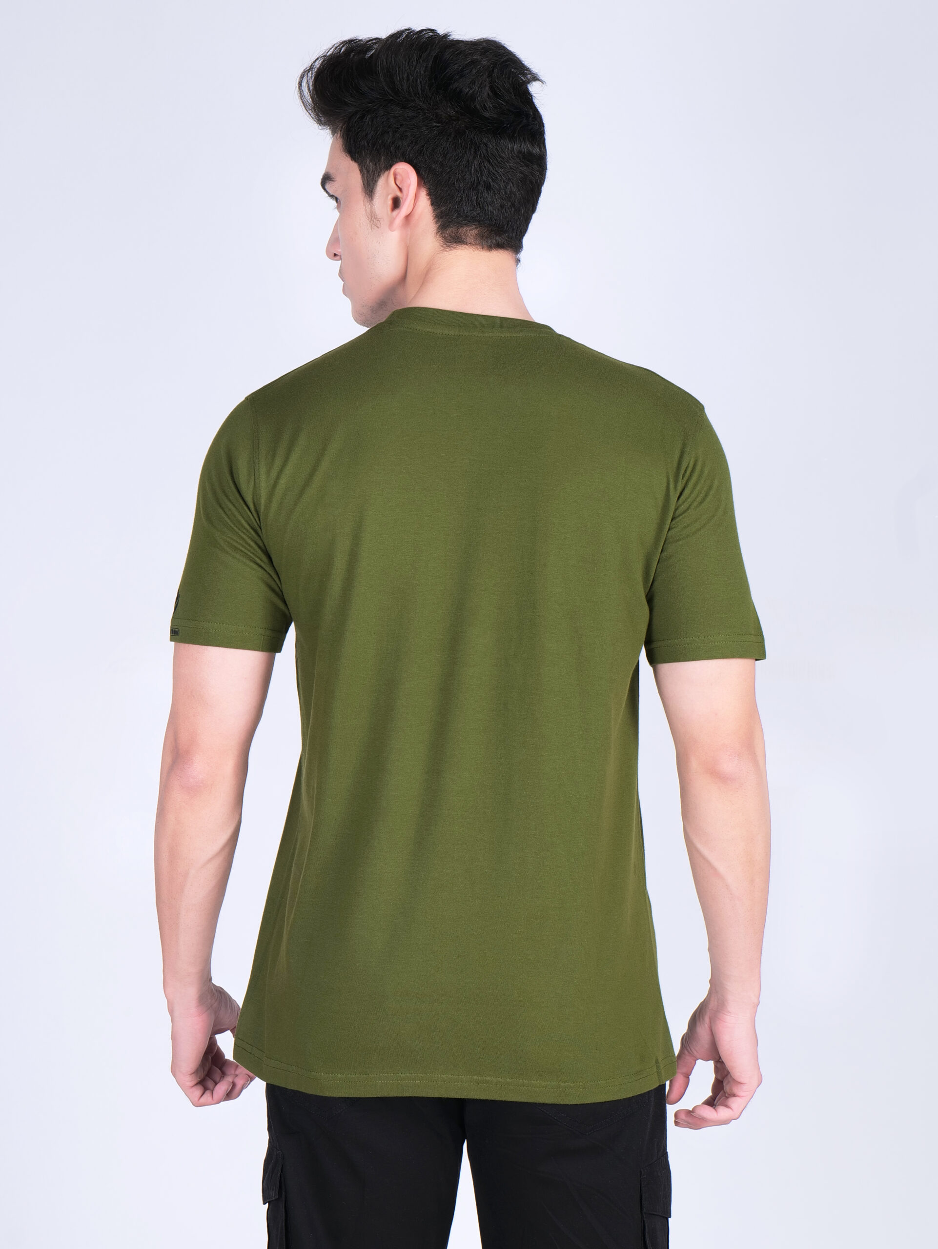 Cotton Plain-Regular Fit - ARMY GREEN - Image 4