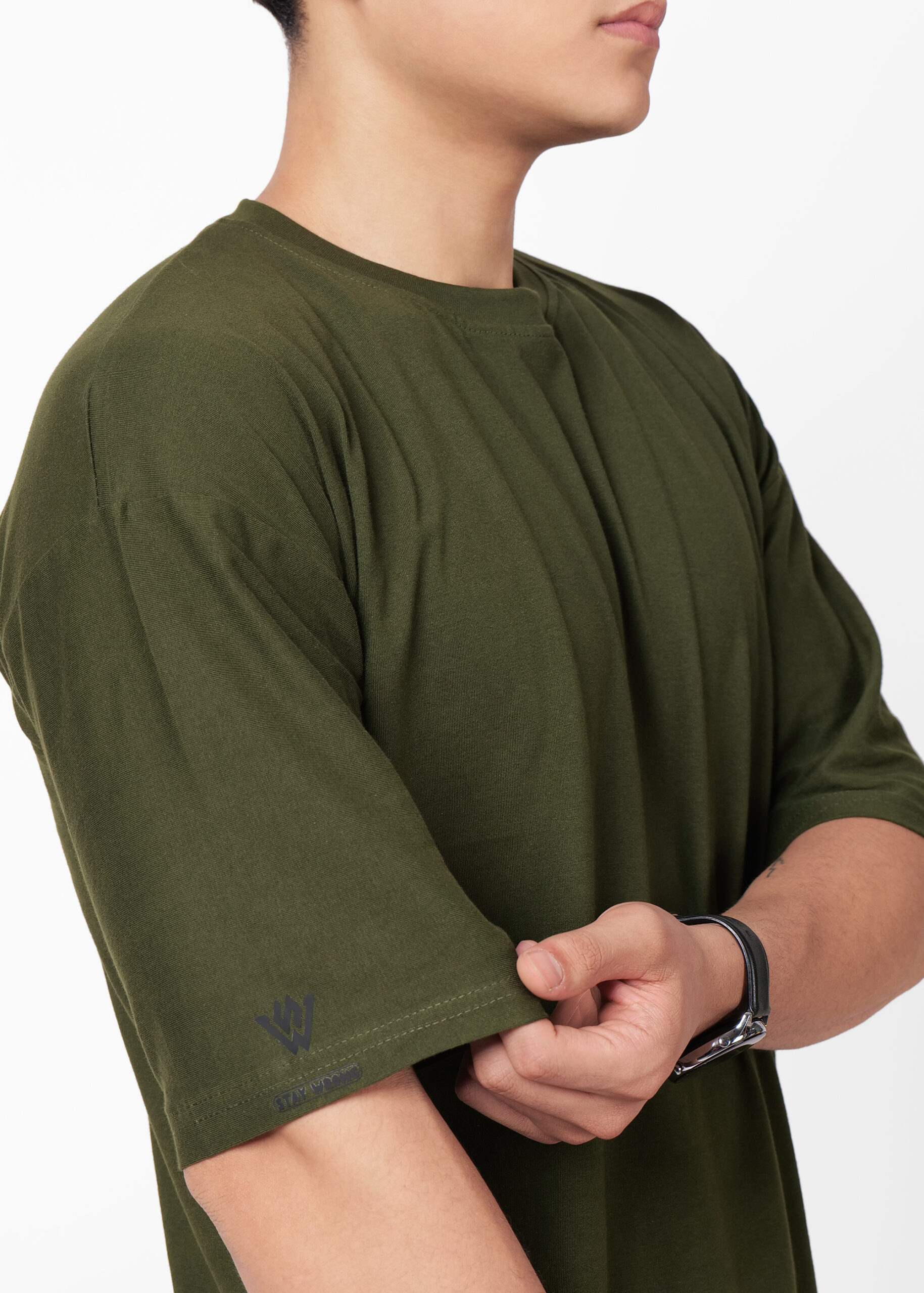 Oversized Solid Heavy Cotton - ARMY GREEN - Image 5