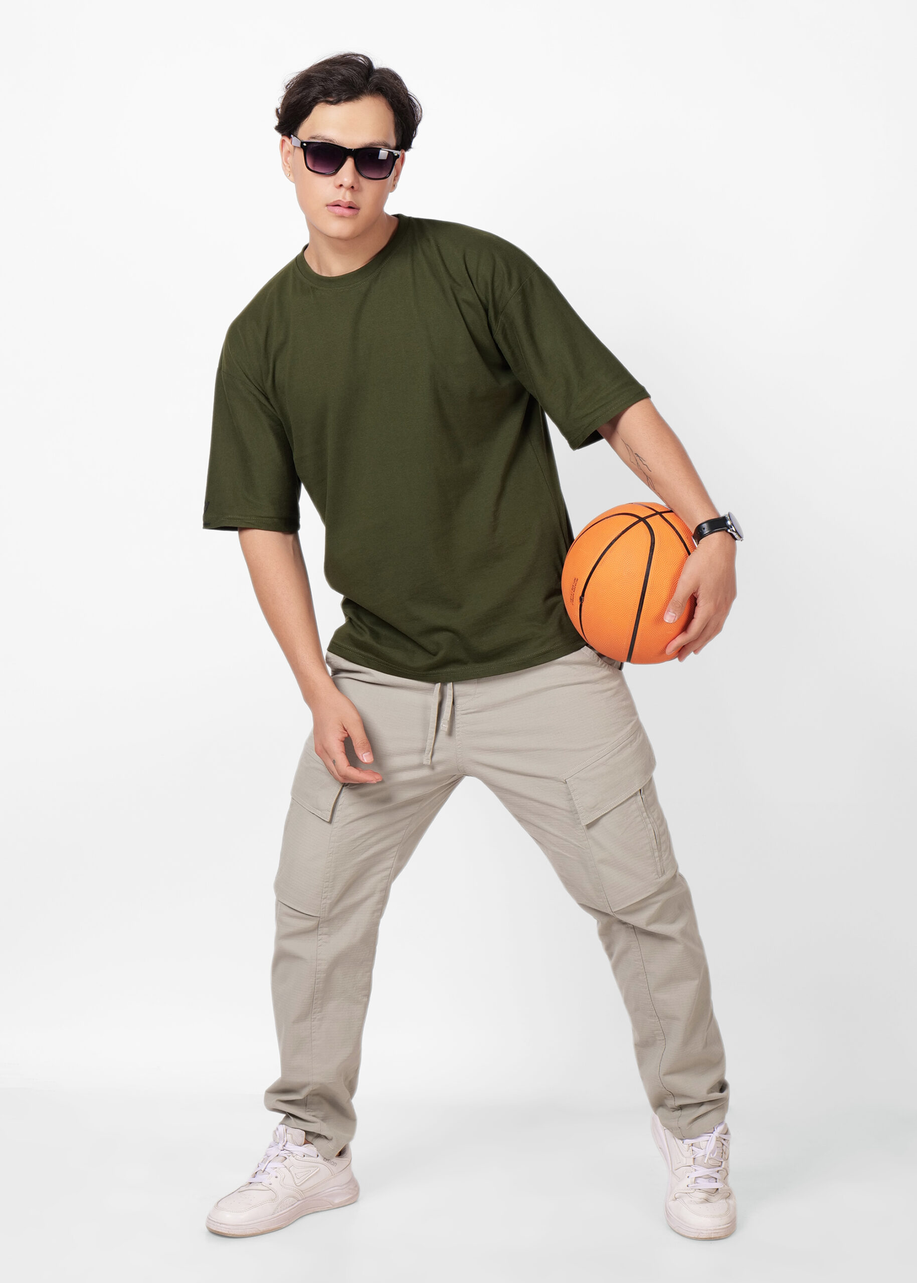 Oversized Solid Heavy Cotton - ARMY GREEN - Image 6