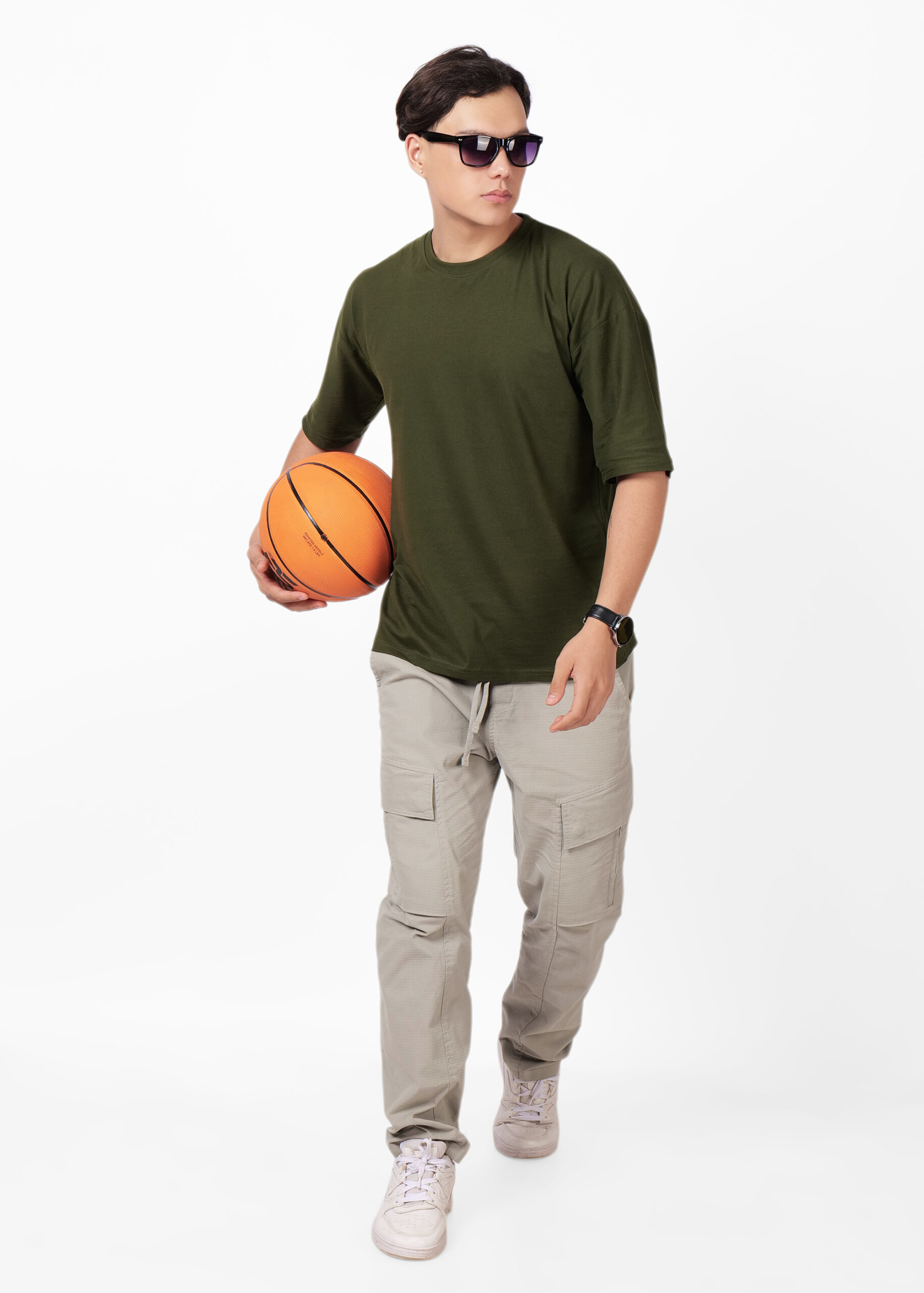 Oversized Solid Heavy Cotton - ARMY GREEN - Image 7