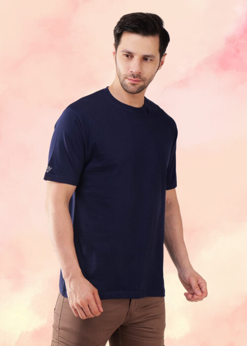 Elevate your casual style with this men’s royal blue round neck regular fit T-shirt, crafted for a modern and comfortable everyday look. Made from soft, breathable fabric, it offers lasting comfort and durability throughout the day. The classic round neck and regular fit create a timeless appeal, making this royal blue T-shirt perfect for casual outings, layering, or daily wear. Pair it effortlessly with jeans or joggers for a smart and stylish outfit.